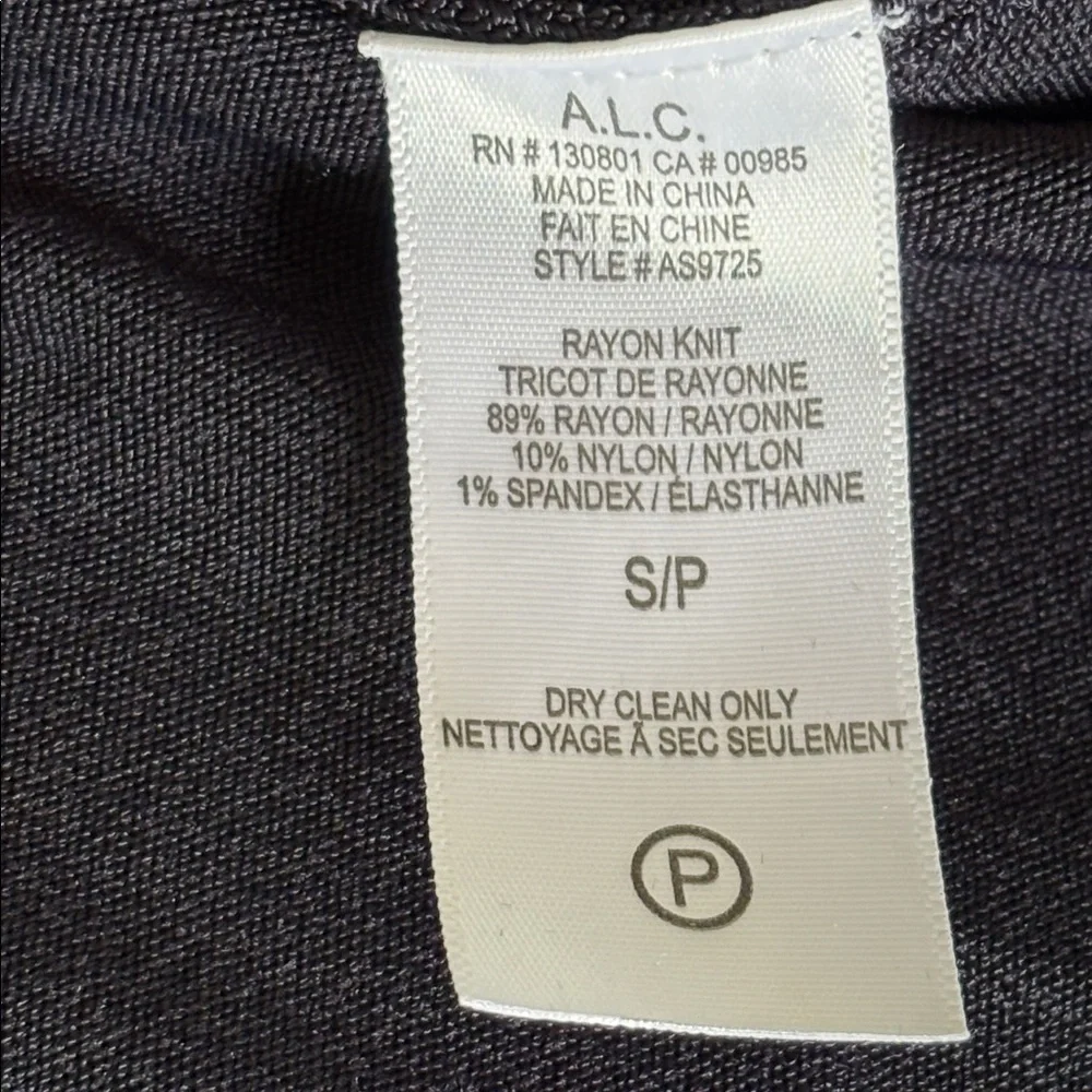 A.L.C. Selby Mini Dress Navy Blue Stretch Fit & Flare Dressy Quiet Luxury Size S - Picture 7 of 8
